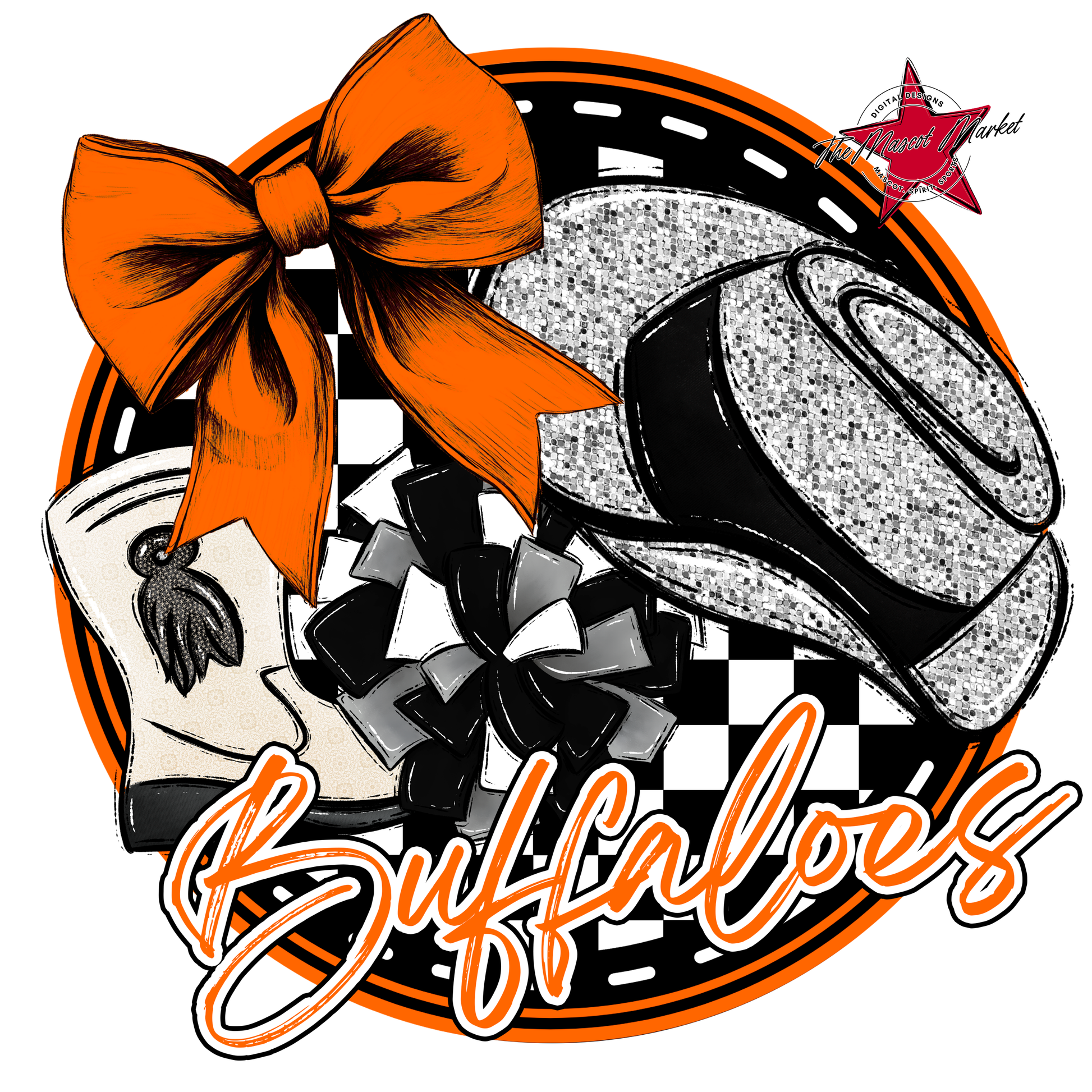 Buffaloes Circle Drillteam Design-Orange