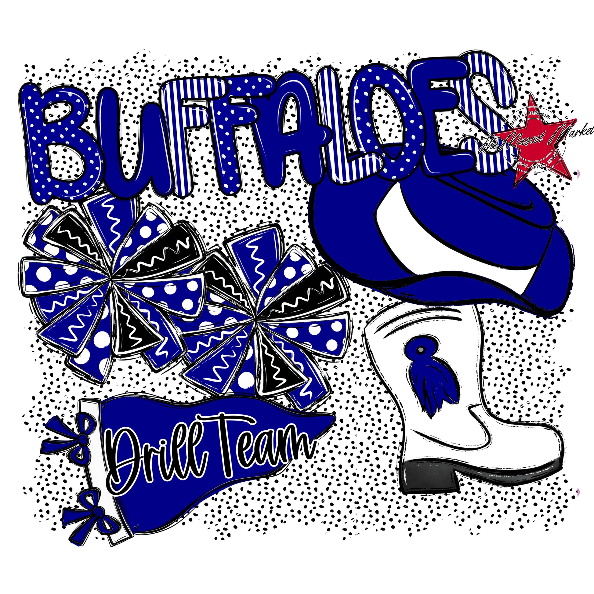 Buffaloes Drillteam Spirit-Blue