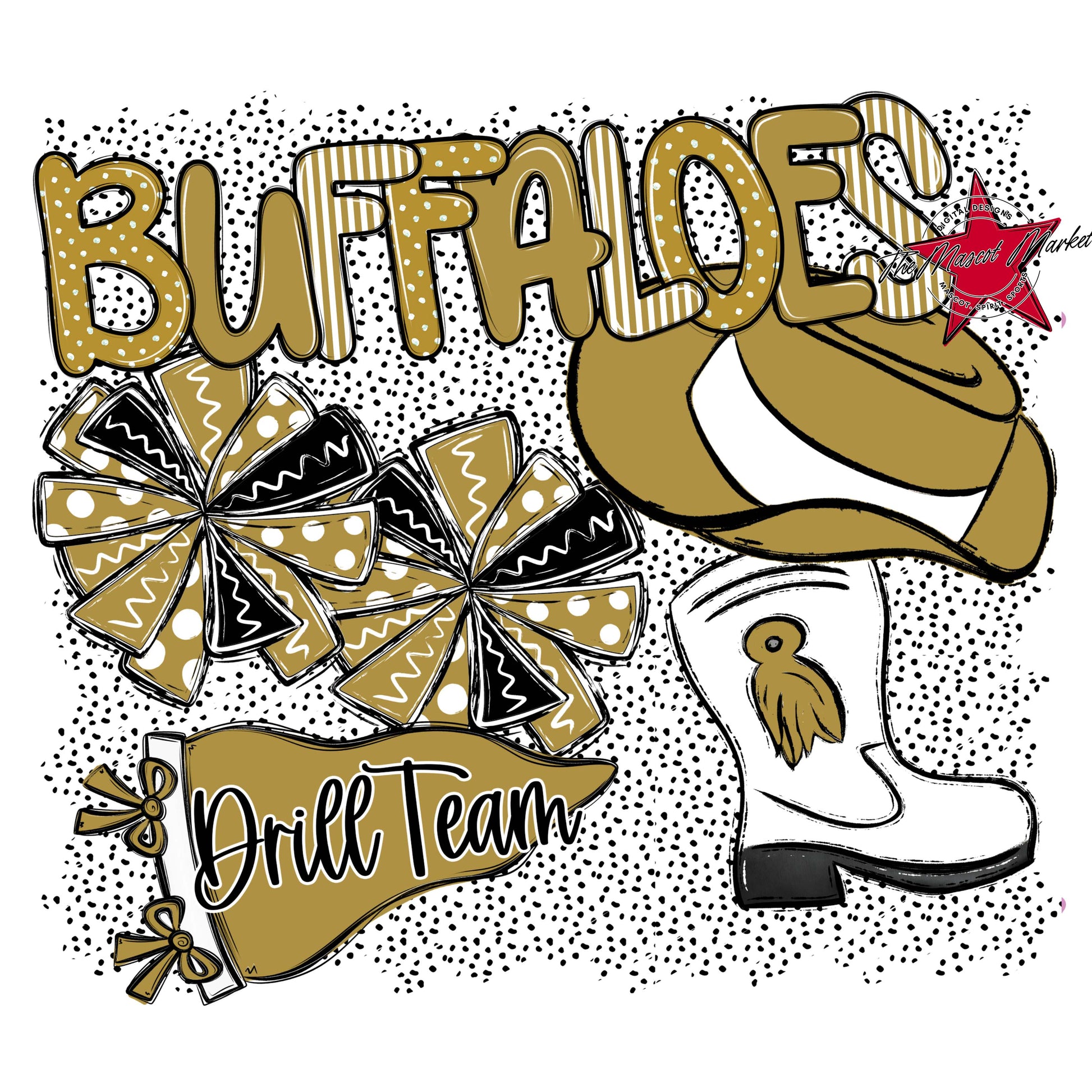 Buffaloes Drillteam Spirit-Gold