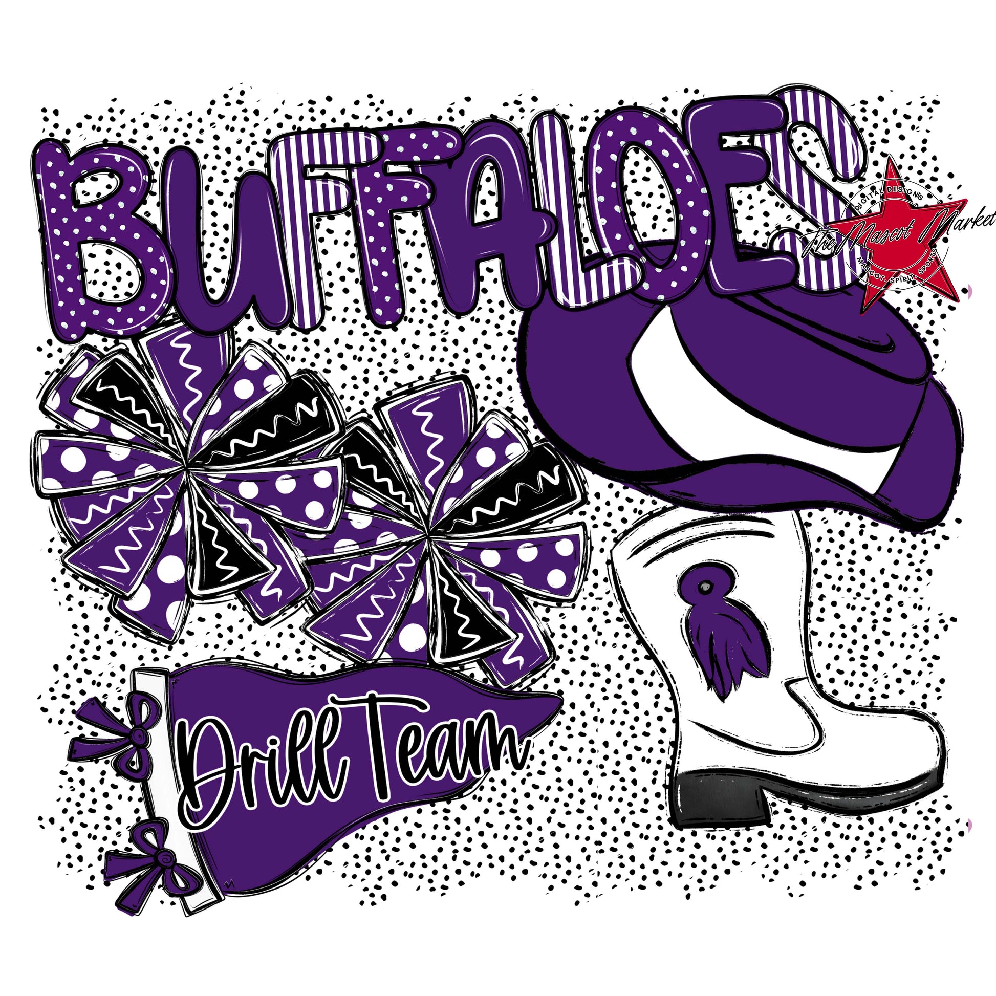 Buffaloes Drillteam Spirit-Purple