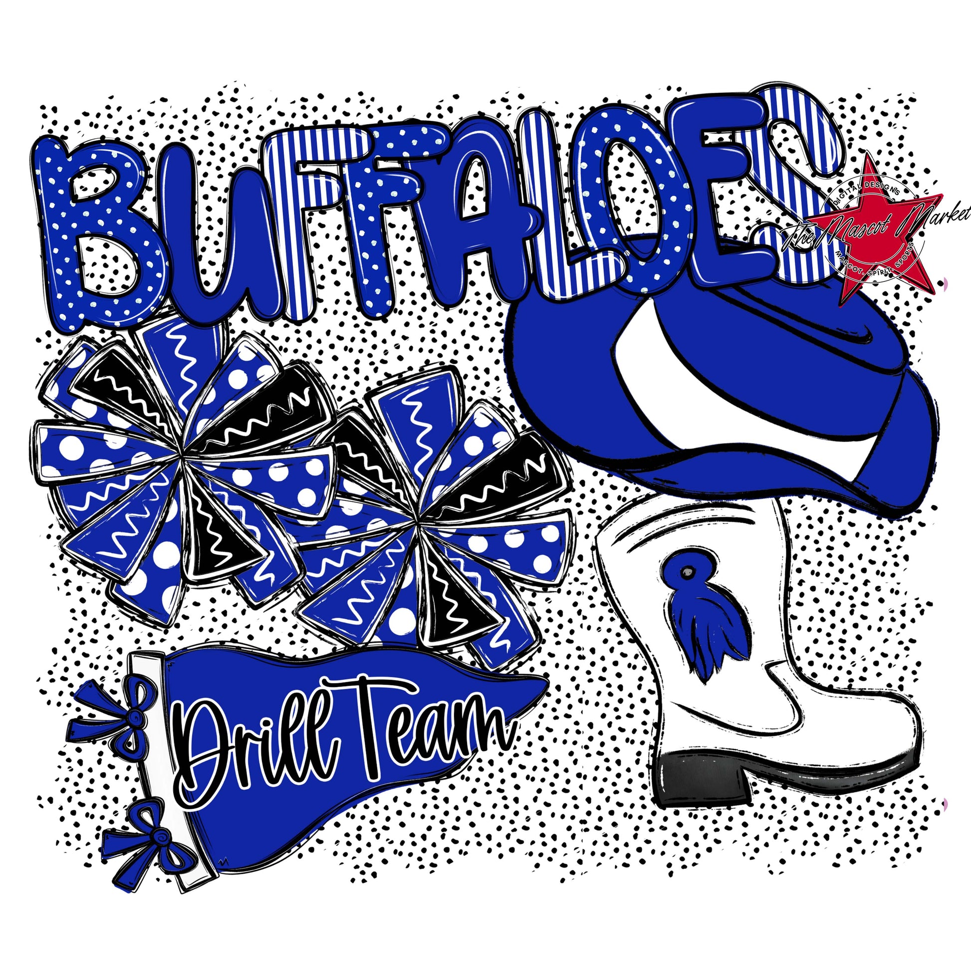 Buffaloes Drillteam Spirit-Royal Blue