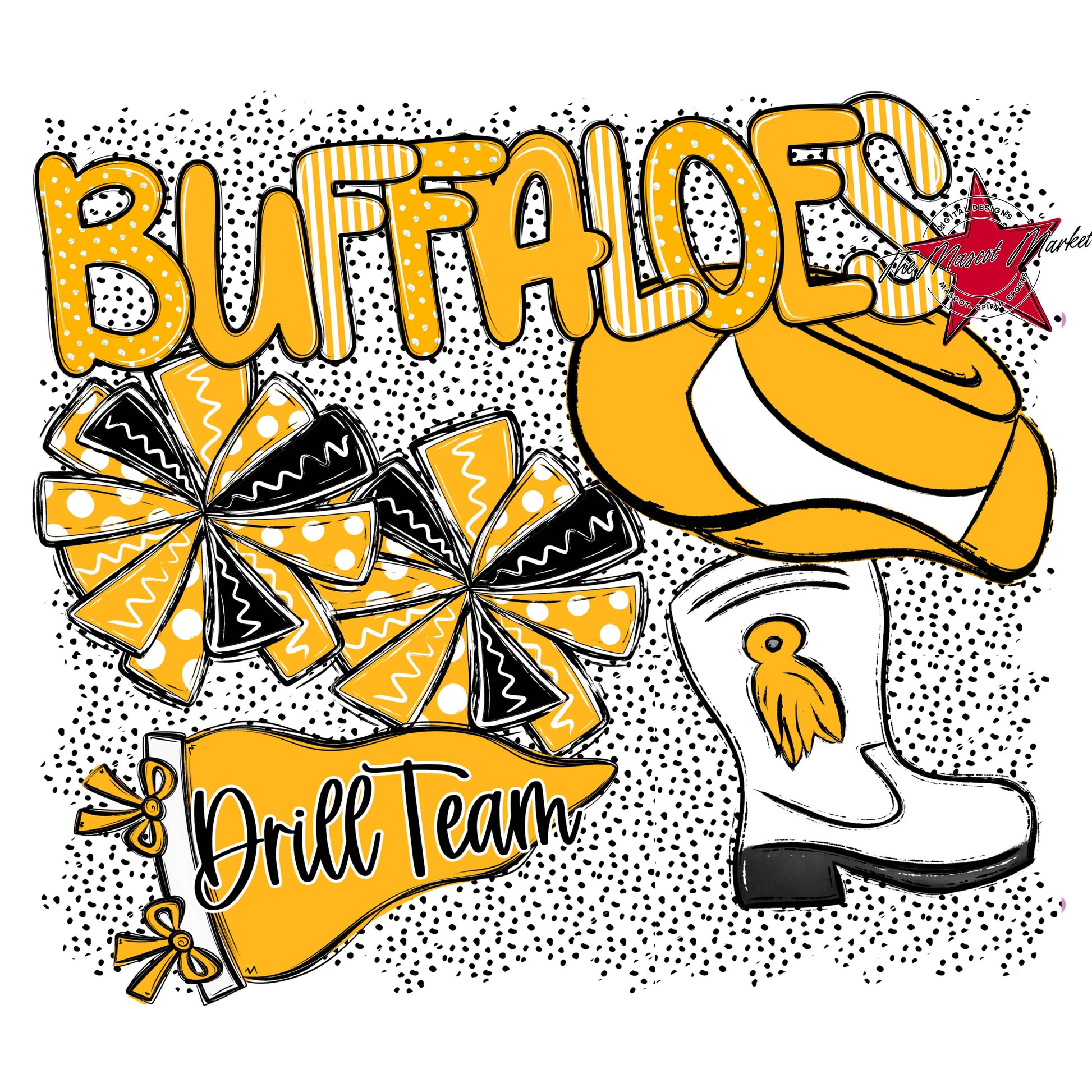 Buffaloes Drillteam Spirit-Yellow
