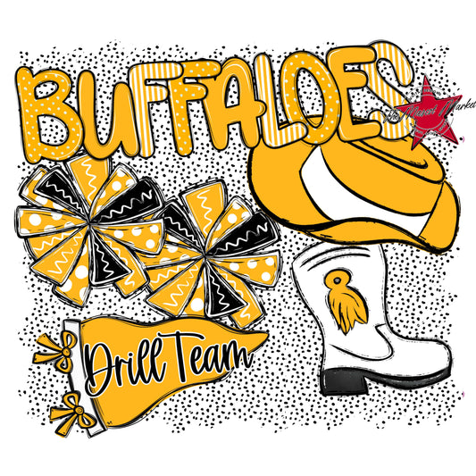 Buffaloes Drillteam Spirit-Yellow