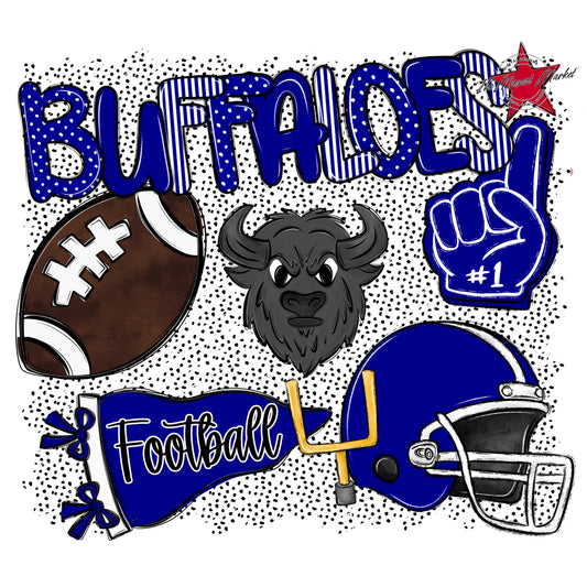 Buffaloes Football Spirit-Blue