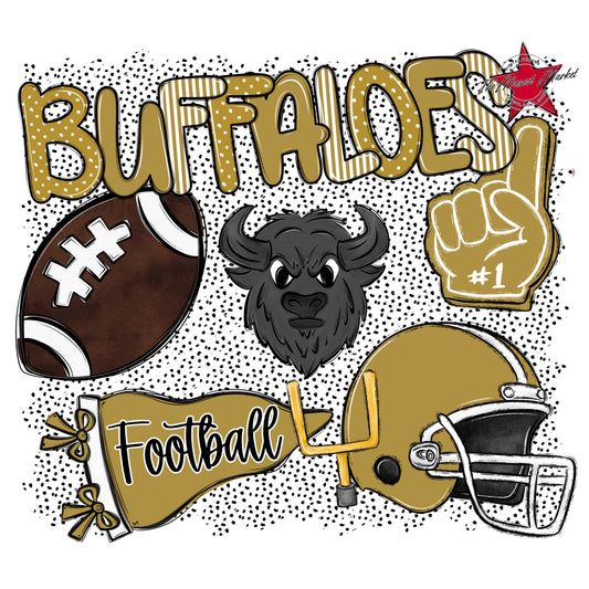 Buffaloes Football Spirit-Gold