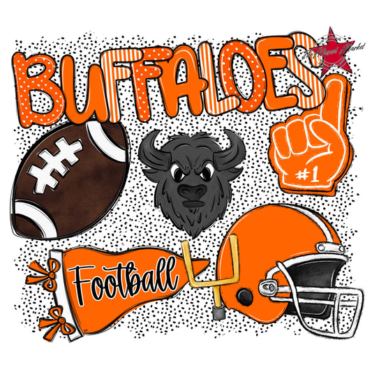 Buffaloes Football Spirit-Orange