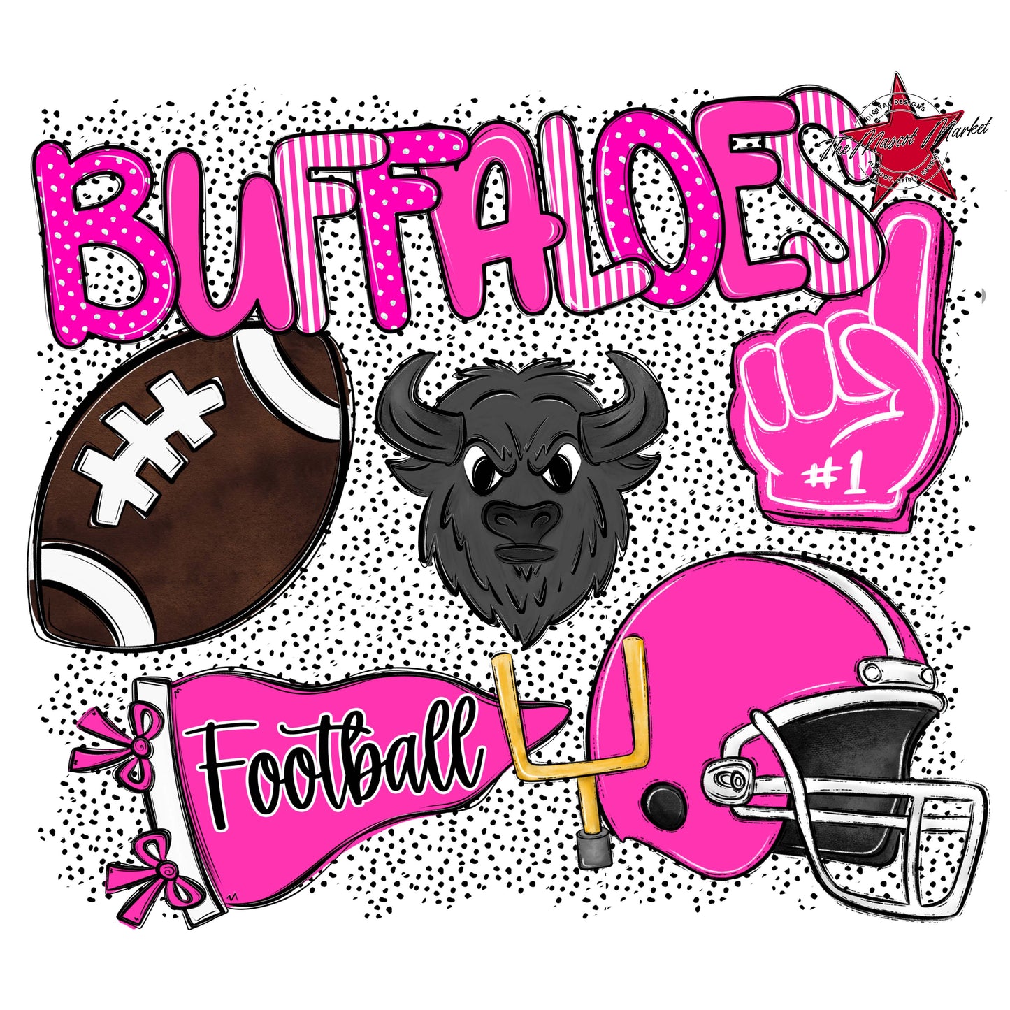 Buffaloes Football Spirit-Pink