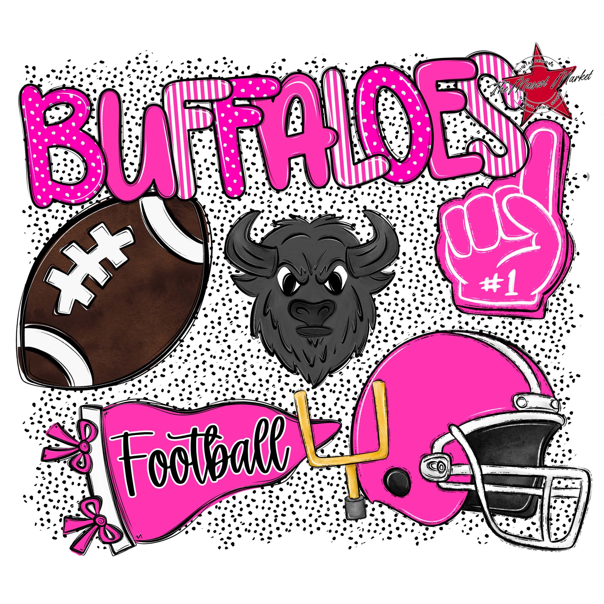 Buffaloes Football Spirit-Pink