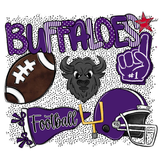 Buffaloes Football Spirit-Purple