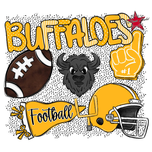 Buffaloes Football Spirit-Yellow