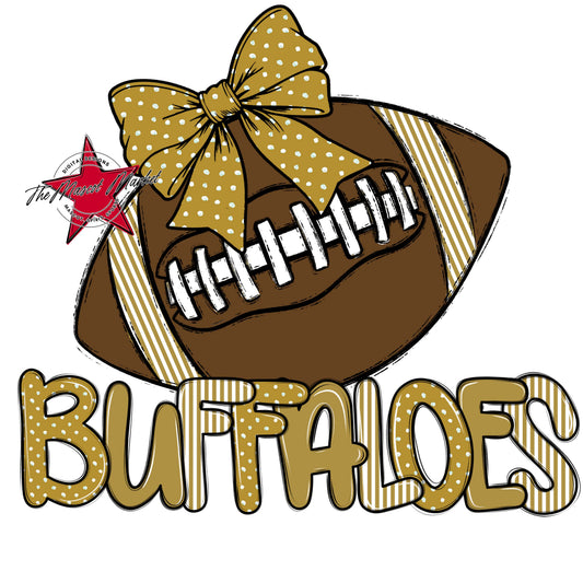 Buffaloes Football Spirit Design-Gold