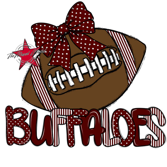 Buffaloes Football Spirit Design-Maroon