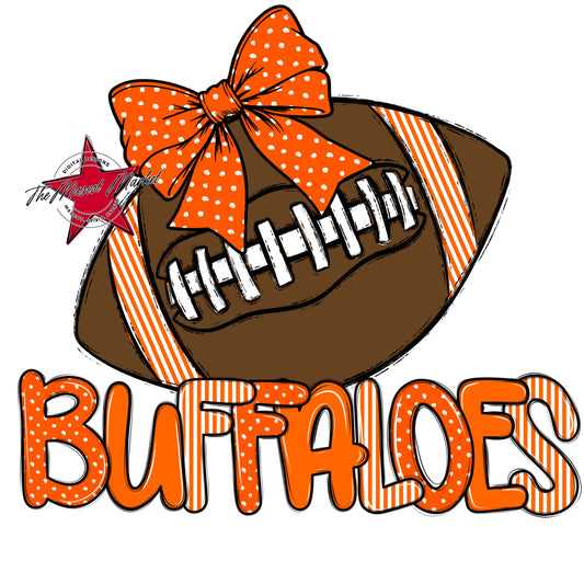 Buffaloes Football Spirit Design-Orange