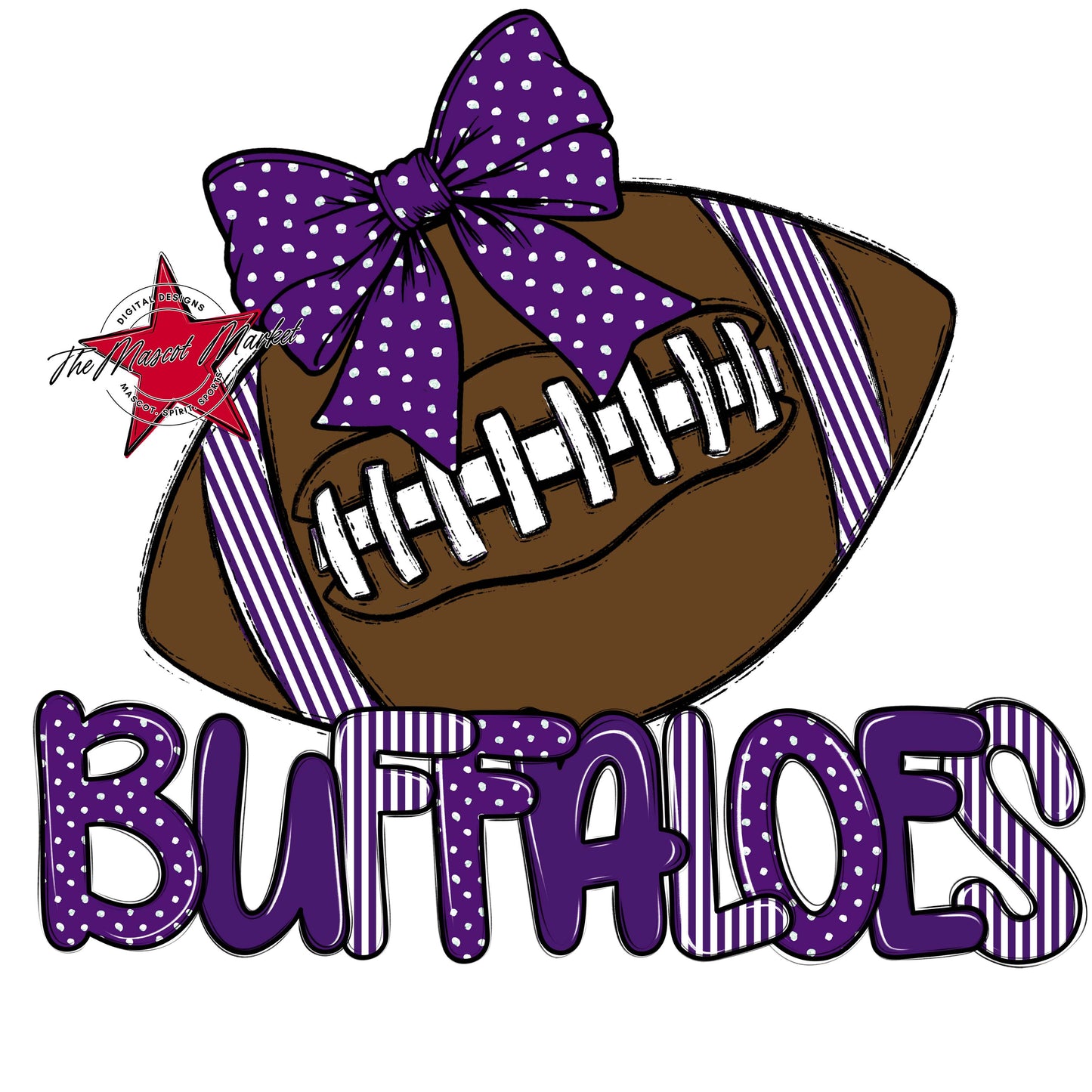 Buffaloes Football Spirit Design-Purple