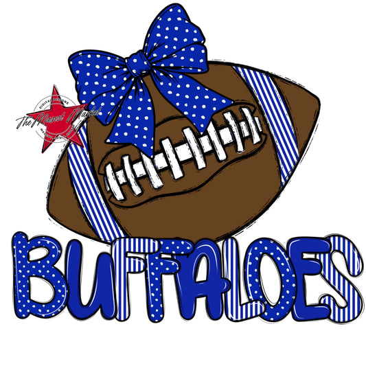 Buffaloes Football Spirit Design-Royal Blue