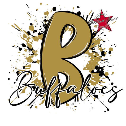 Buffaloes Mascot Splatter-Gold