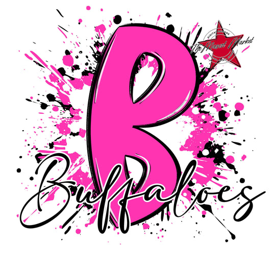 Buffaloes Mascot Splatter-Pink