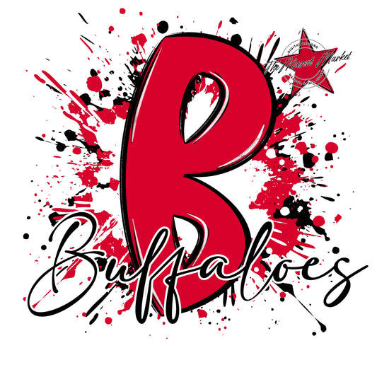 Buffaloes Mascot Splatter-Red