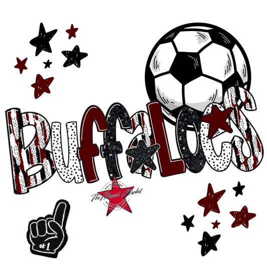 Buffaloes Soccer Scrape-Maroon
