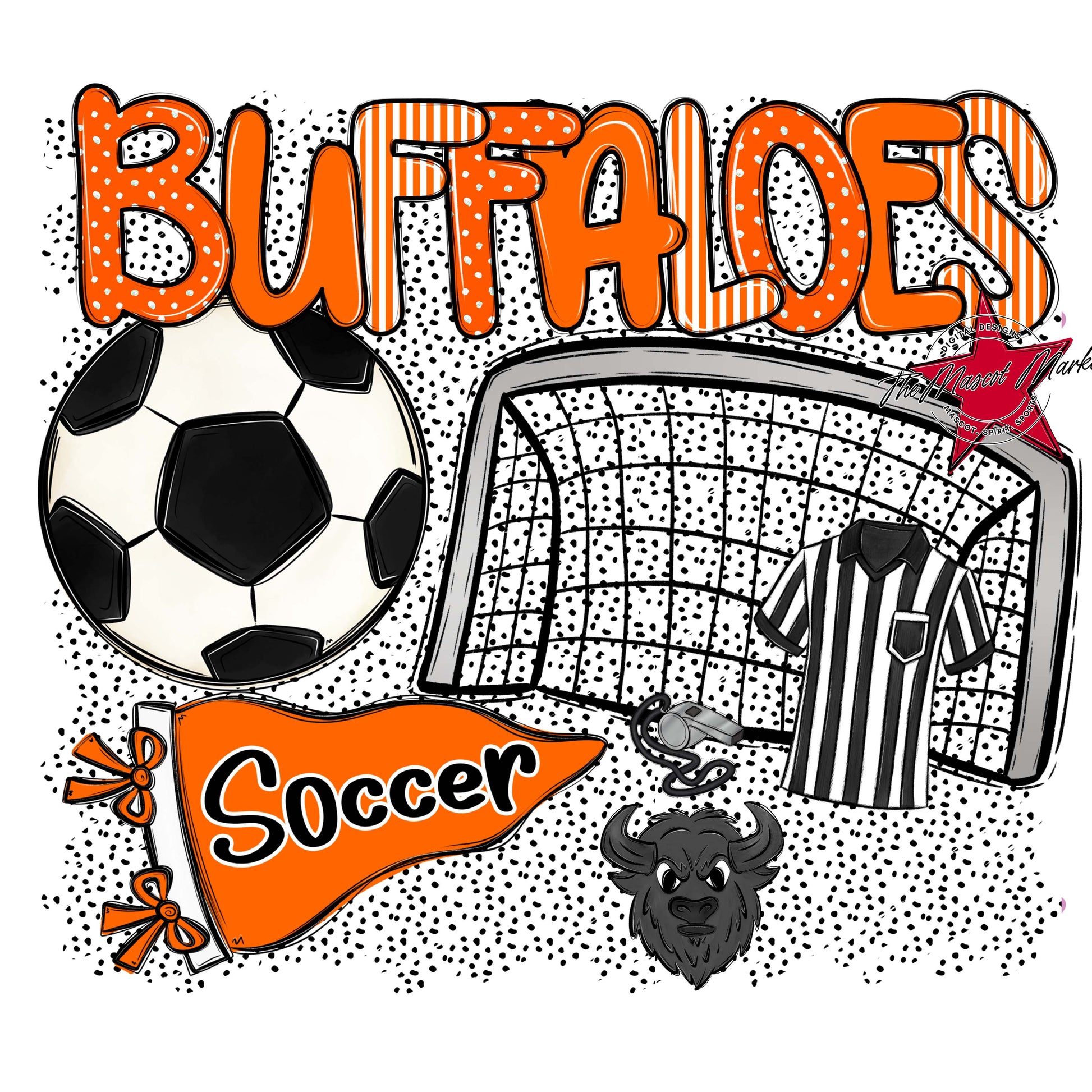 Buffaloes Soccer Spirit-Orange