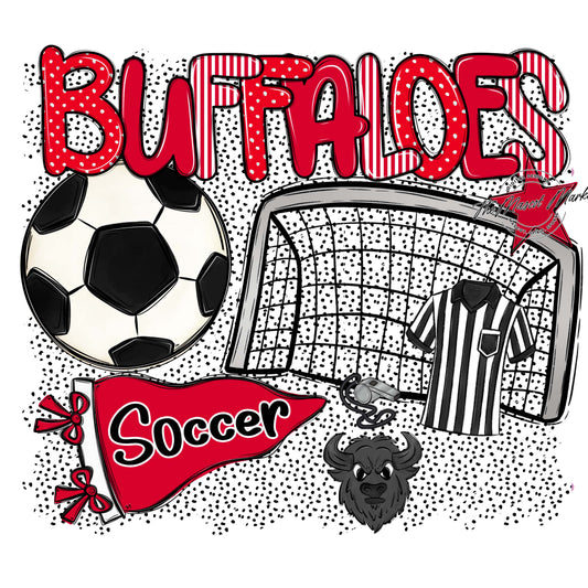 Buffaloes Soccer Spirit-Red