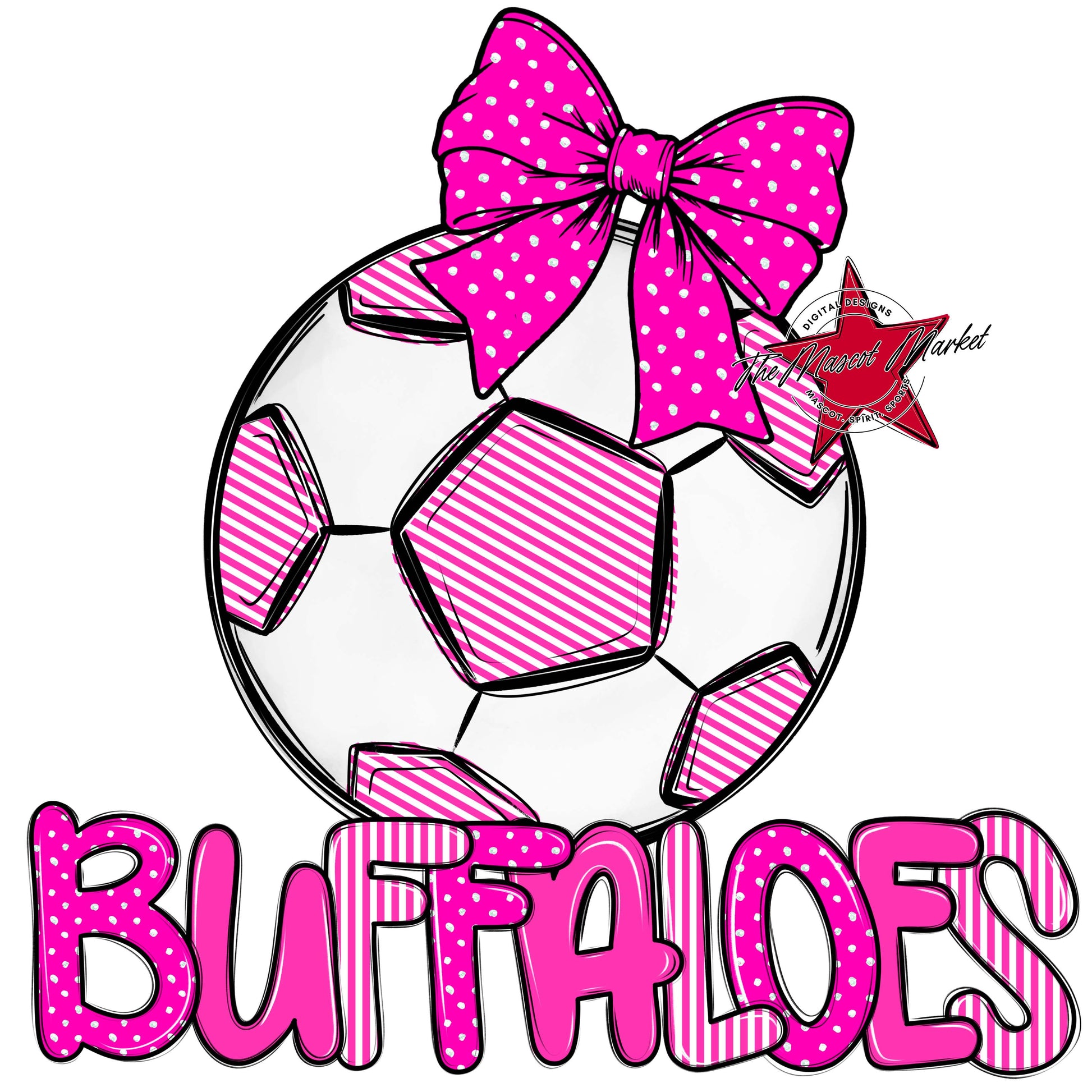Buffaloes Soccer Spirit Design-Pink