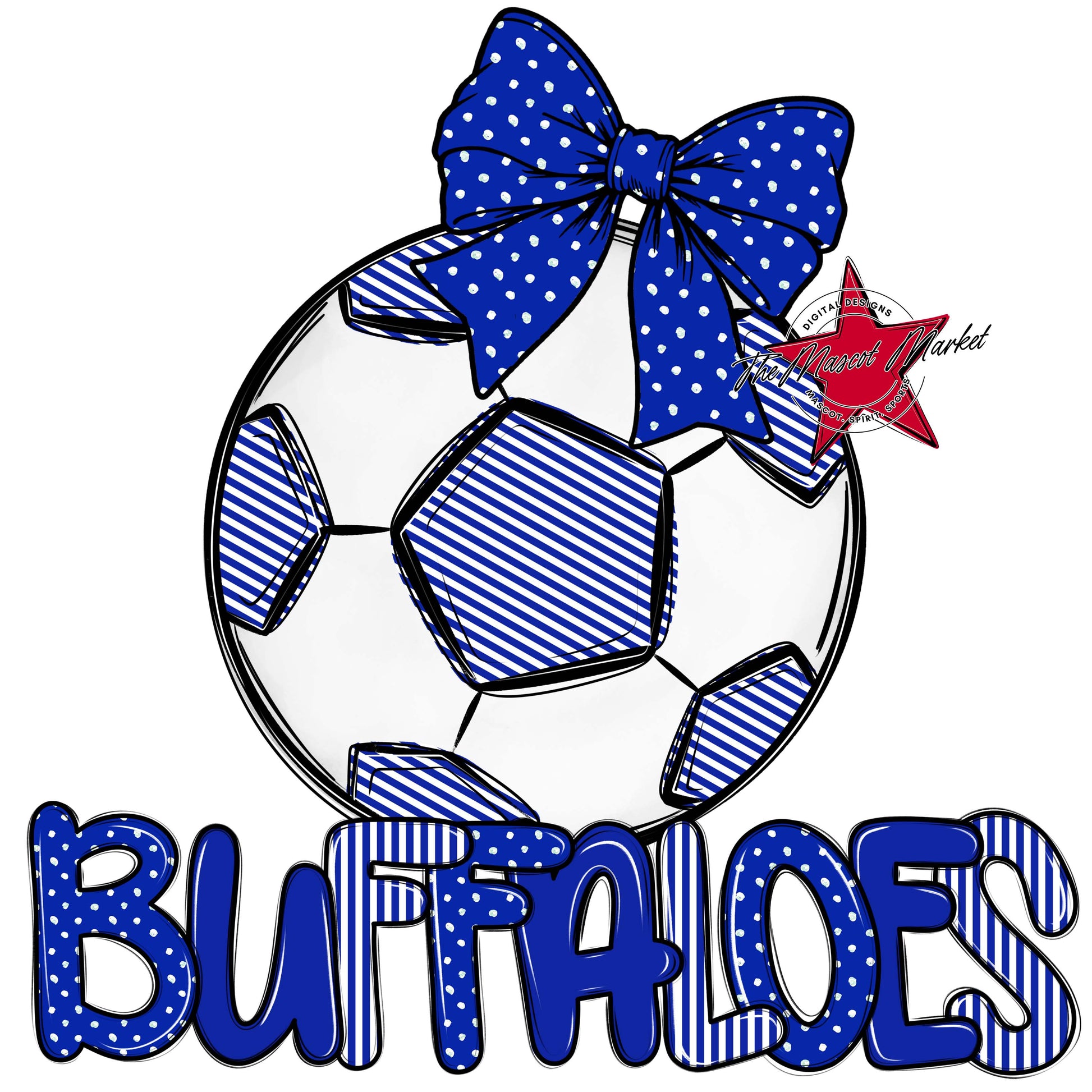 Buffaloes Soccer Spirit Design-Royal Blue