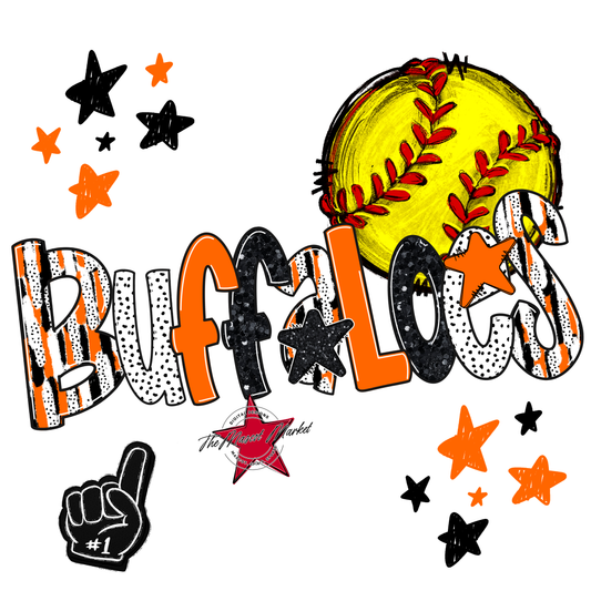 Buffaloes Softball Scrape-Orange