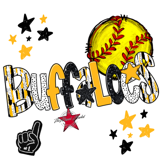 Buffaloes Softball Scrape-Yellow