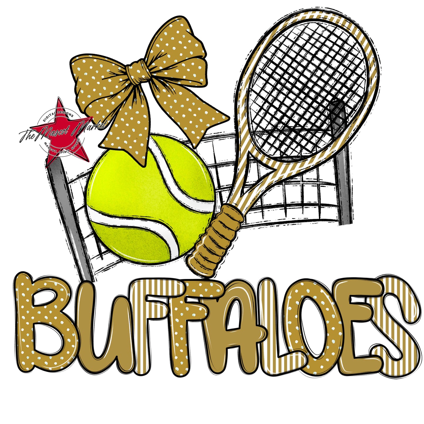Buffaloes Tennis Spirit Design-Gold