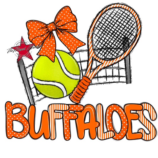 Buffaloes Tennis Spirit Design-Orange