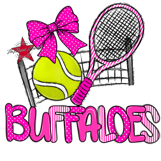 Buffaloes Tennis Spirit Design-Pink