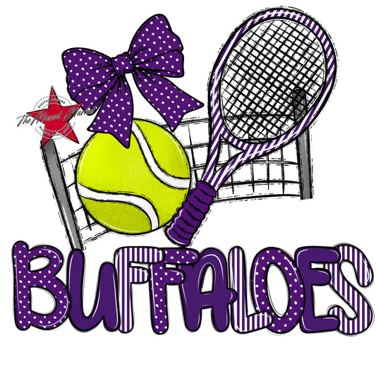 Buffaloes Tennis Spirit Design-Purple