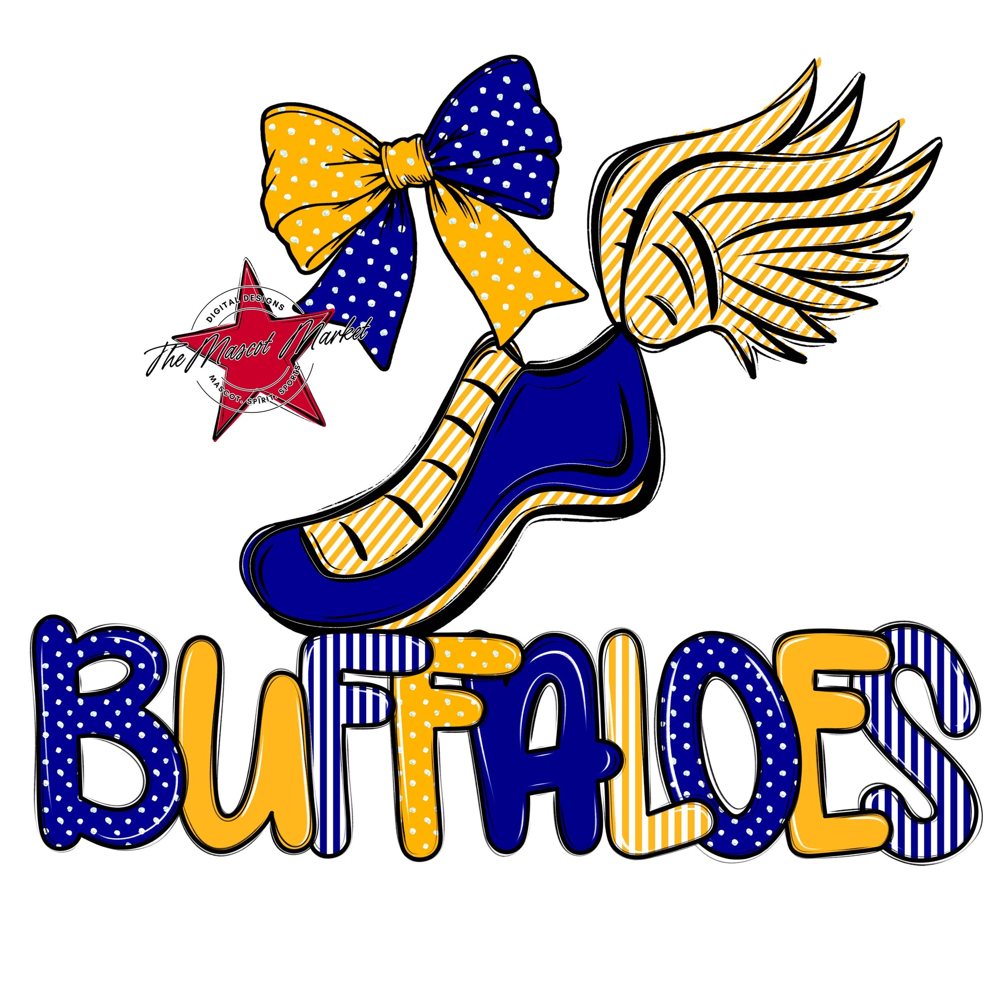 Buffaloes Track Spirit Design-Blue & Yellow