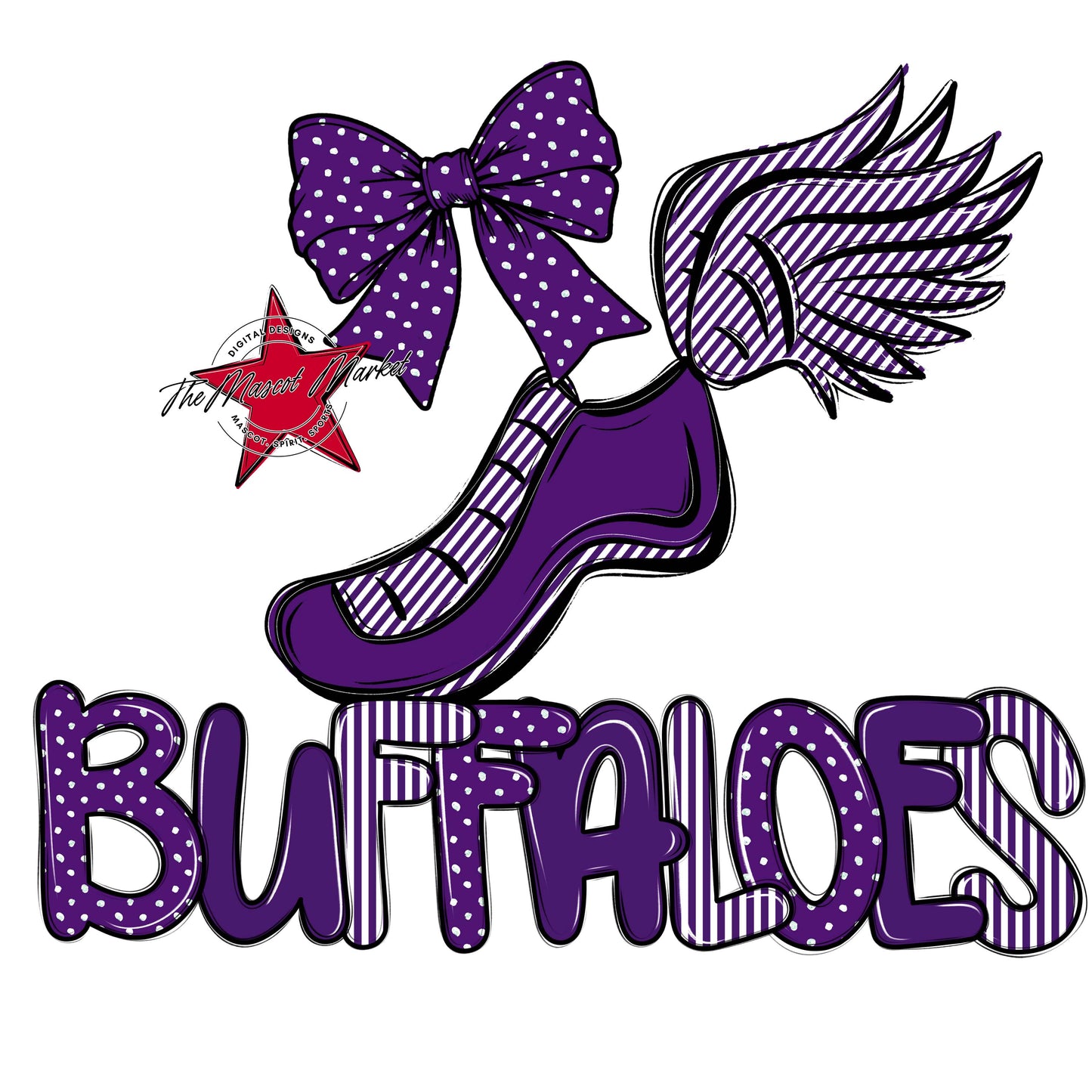 Buffaloes Track Spirit Design-Purple