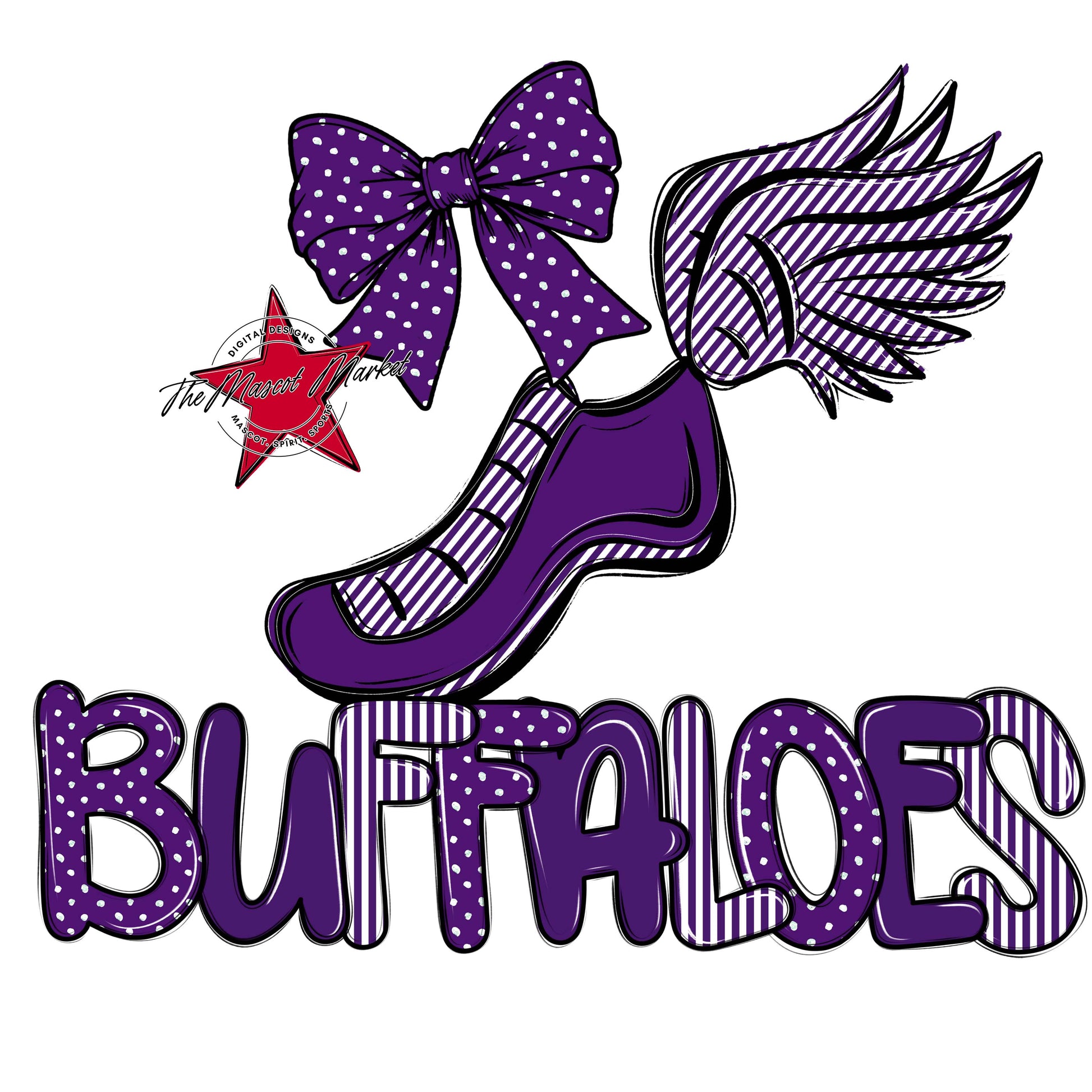 Buffaloes Track Spirit Design-Purple