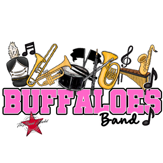 Buffaloes Varsity Band-Baby Pink