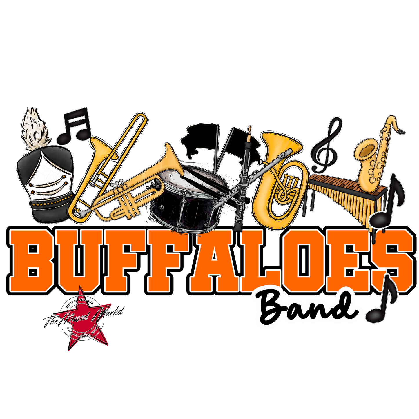 Buffaloes Varsity Band-Orange