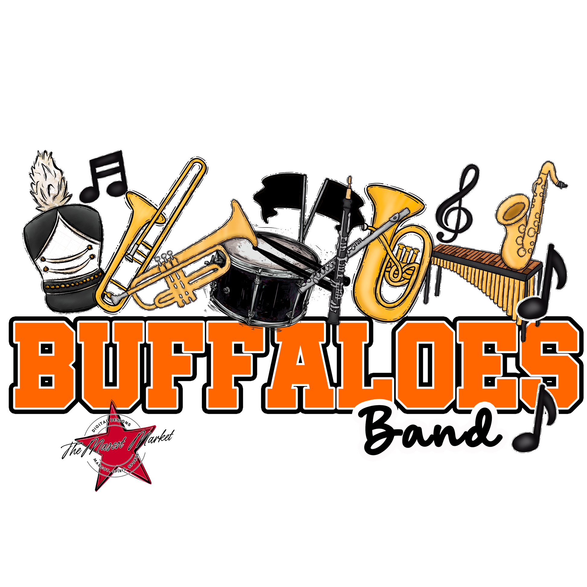 Buffaloes Varsity Band-Orange