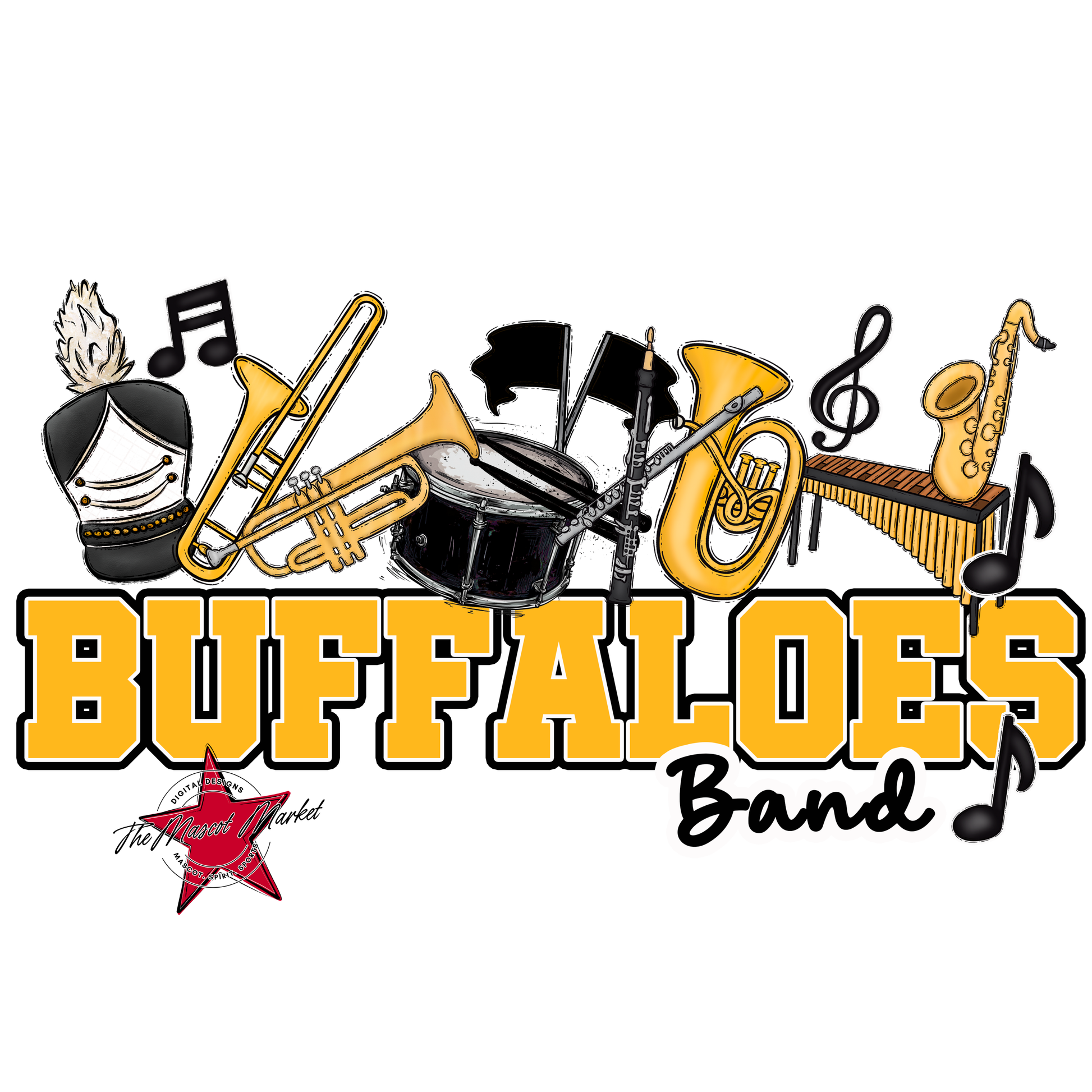 Buffaloes Varsity Band-Yellow