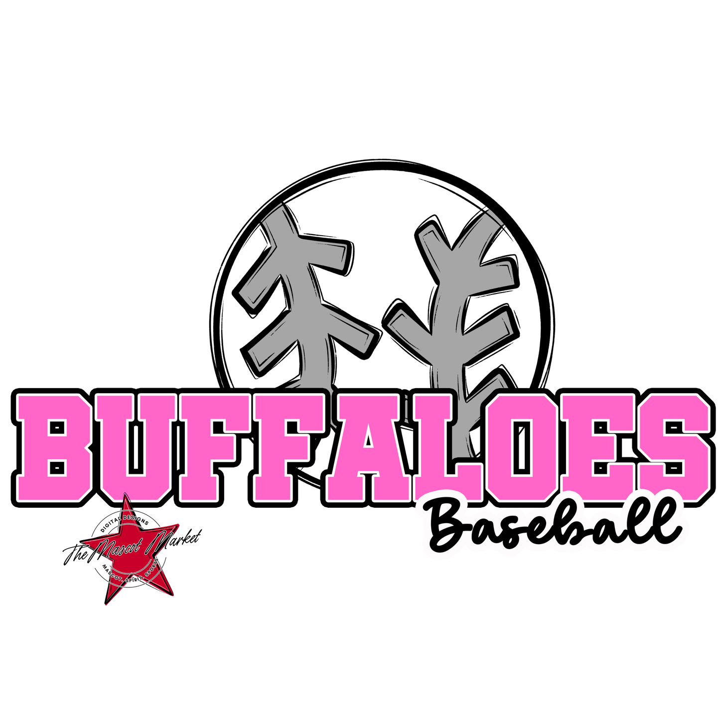 Buffaloes Varsity Baseball-Baby Pink