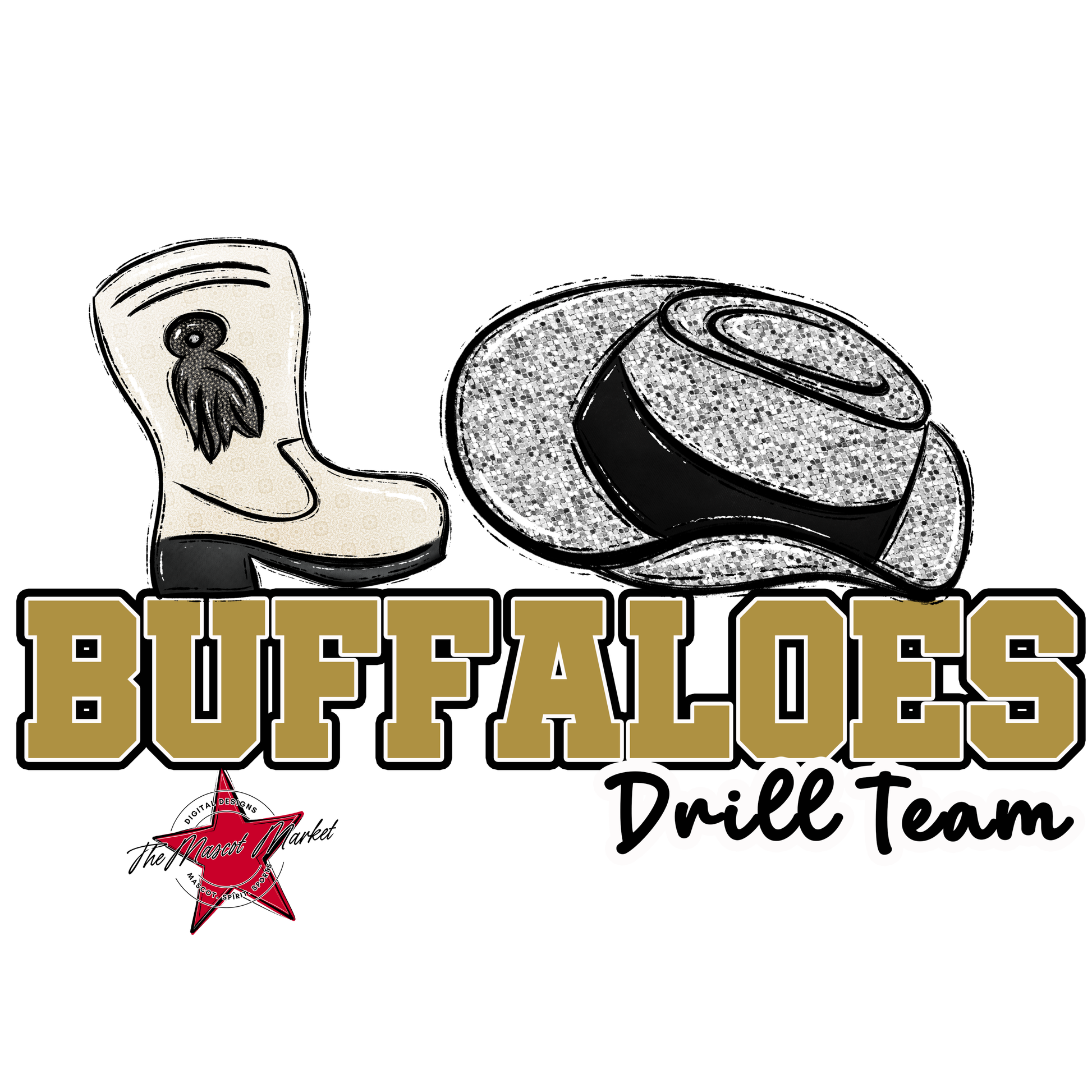 Buffaloes Varsity Drillteam-Gold