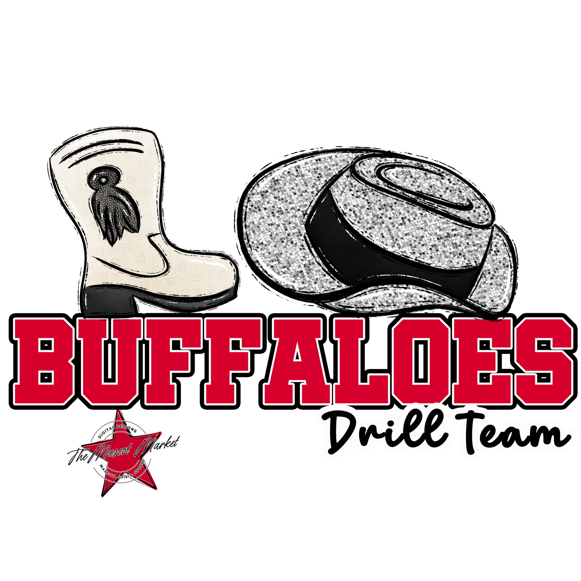 Buffaloes Varsity Drillteam-Red