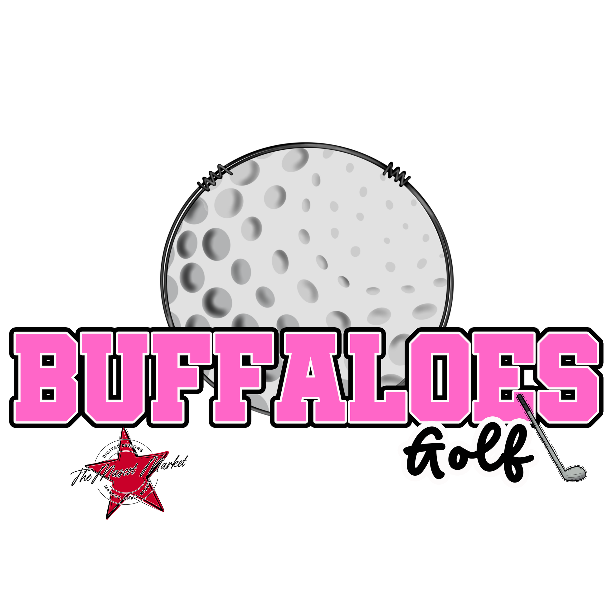 Buffaloes Varsity Golf-Baby Pink