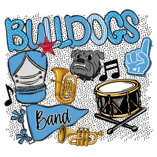 Bulldogs Band Spirit-Carolina Blue