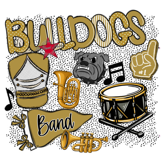 Bulldogs Band Spirit-Gold