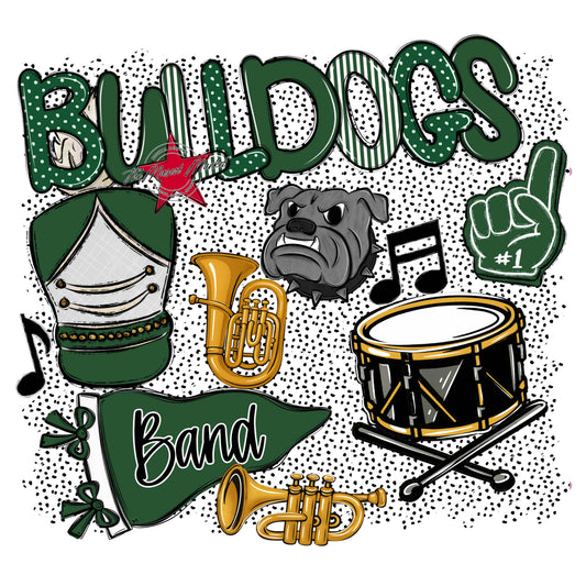 Bulldogs Band Spirit-Green