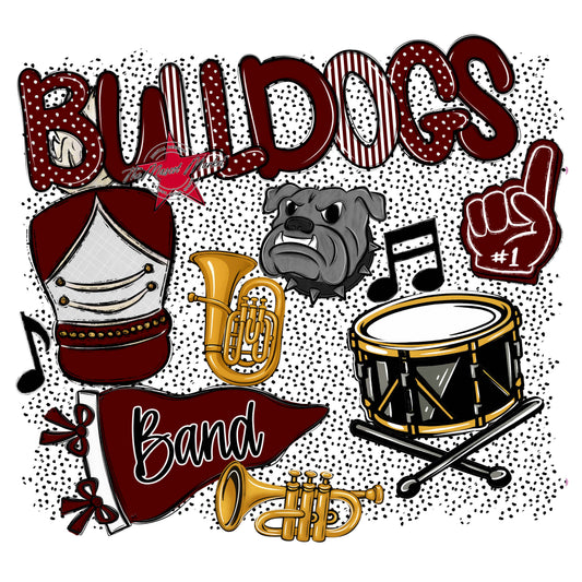 Bulldogs Band Spirit-Maroon