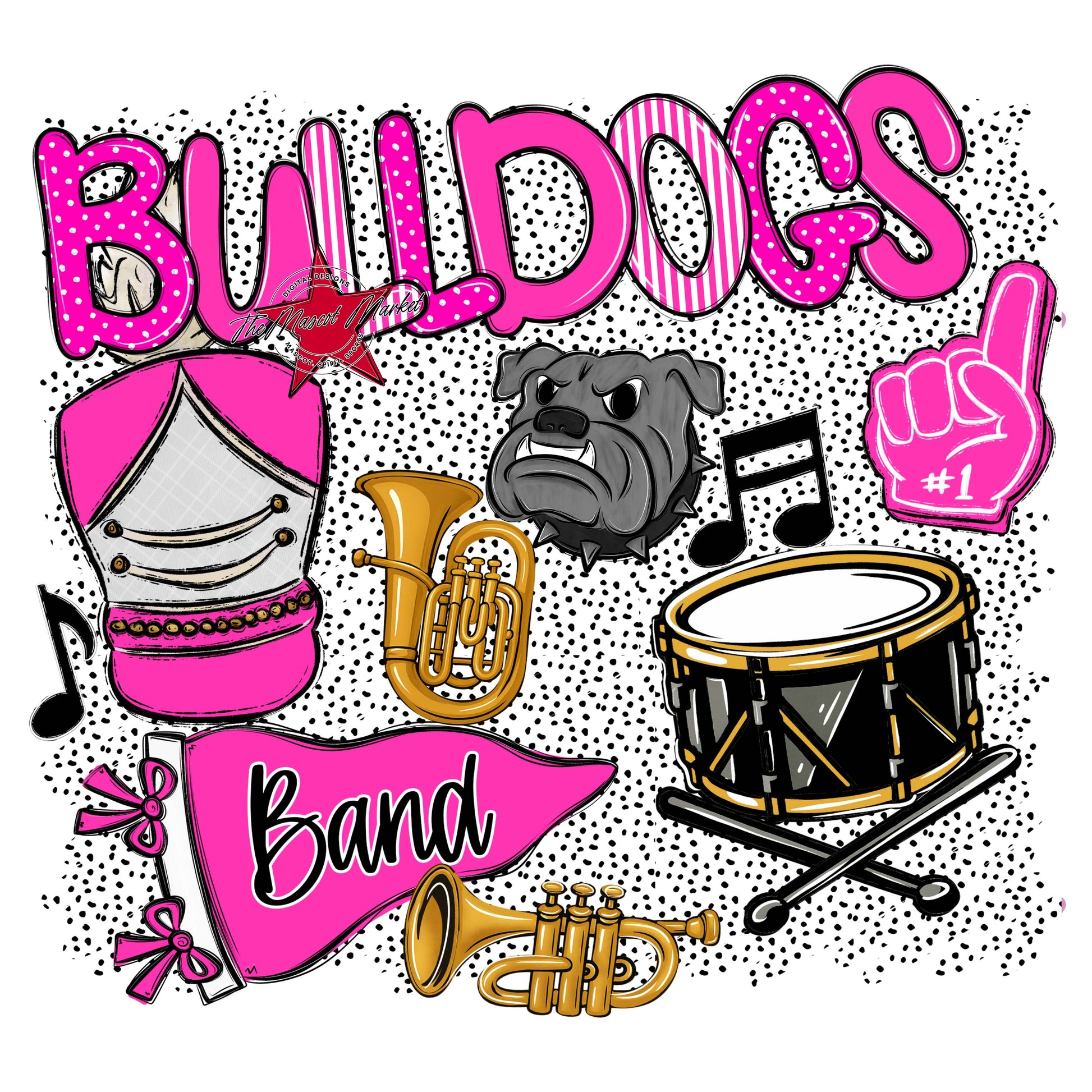 Bulldogs Band Spirit-Pink