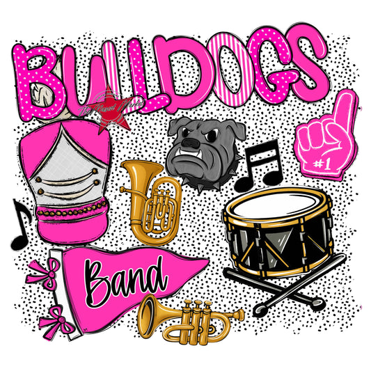 Bulldogs Band Spirit-Pink